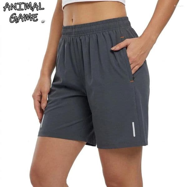 Women's Shorts Summer Quick Dry Short Pants Woman Athletic Trousers Pocket Gym Women Casual Zip Hiking Sport