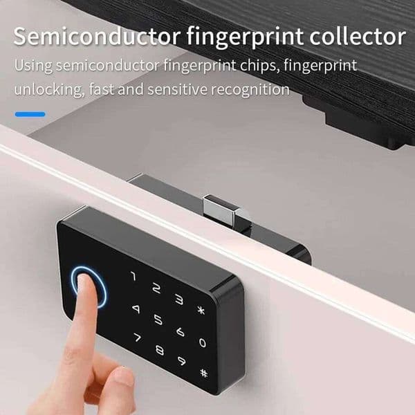 Tuya Smart Fingerprint No Punch Cam Lock Door Drawer Filing Cabinet Post Mail Box Furniture Locker Cupboard Locks 26Y0421