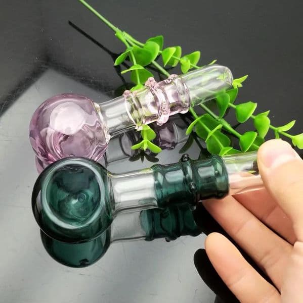 Smoking Pipes Three wheel color glass concave pan Glass bongs Oil Burner Glass Water Pipe Oil Rigs