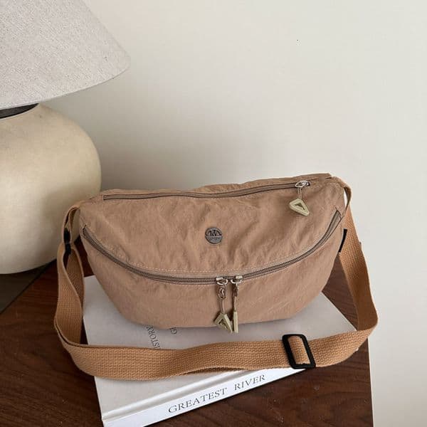 Bestseller New Korean-Style Soft Nylon Shoulder For Commuting, Trendy Street Casual Versatile Fashion Crossbody Bag In Solid Color Ddmytues
