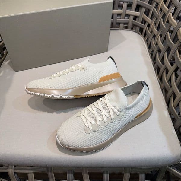 Mesh Running Shoes Luxury Knitted Sneakers Cotton Chine Knit Runners Fabric Low Top Trainers Free Shipping 1080