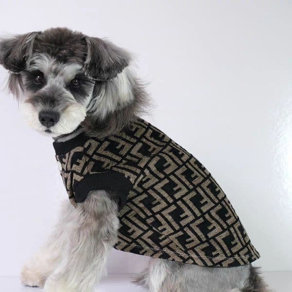 Designer Dog Clothes 2-in-1 Overalls, Pet Onesies Apparel, Puppy Classic Letters Sling Jumpsuit Costumes, Fashion Comfortable Clothing for Small Medium Dogs