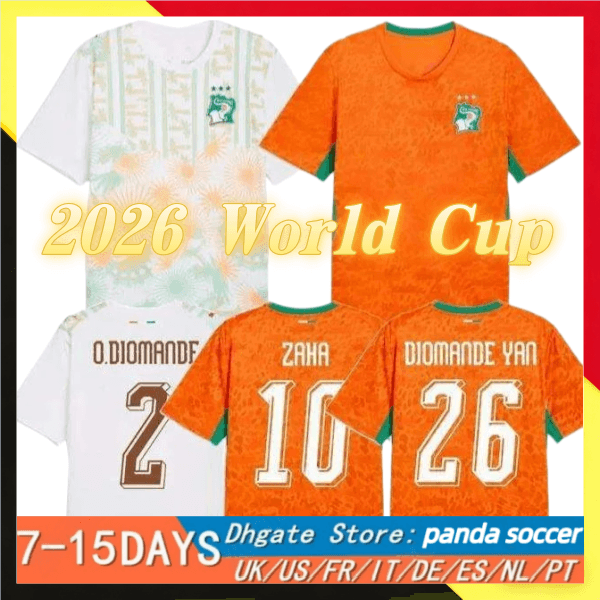 2026 world cup Ivory Cote dIvoire Soccer Jersey Vintage CoastS 2025 2026 2027 d'Ivoire Football Shirt Tops Camiseta Futbol Men Home Away Trikot Player version Fans