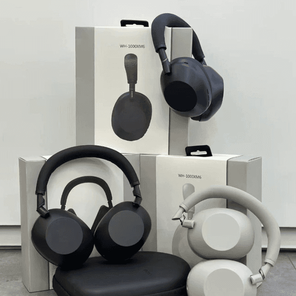 Wireless ANC Headphones WH-1000XM6 Active Noise Cancellation Bluetooth 5.3 Foldable Design High Fidelity Sound Portable Headset Travel work headsets