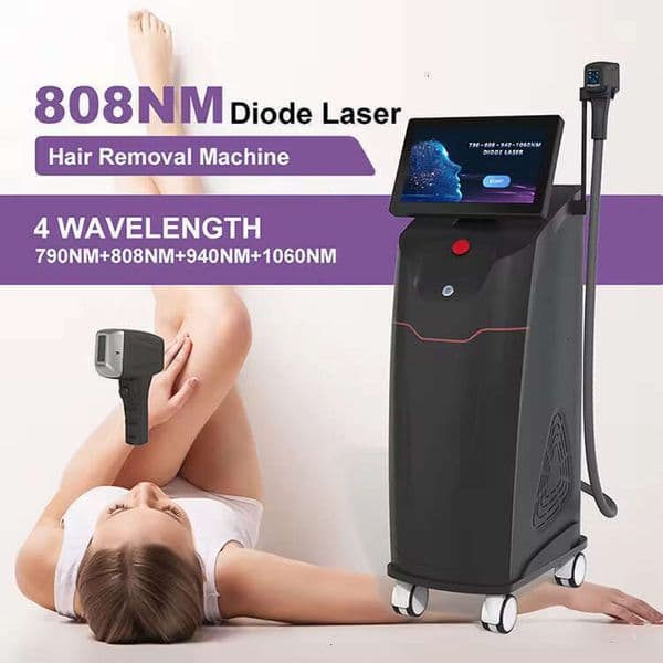 Ace 4 Wavelength 790Nm 940Nm 1060Nm 808Nm Hair Removal Diode Laser Non-Invasive Ice Fast Freezing Point Depilation Advanced Powerful Laser Machin