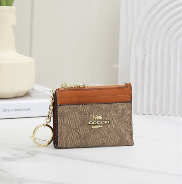 Luxury Designers wallet Mini Wallet Fashion Womens Mens Keychain Ring Credit Card Holder Coin Purse Dust bag wallet