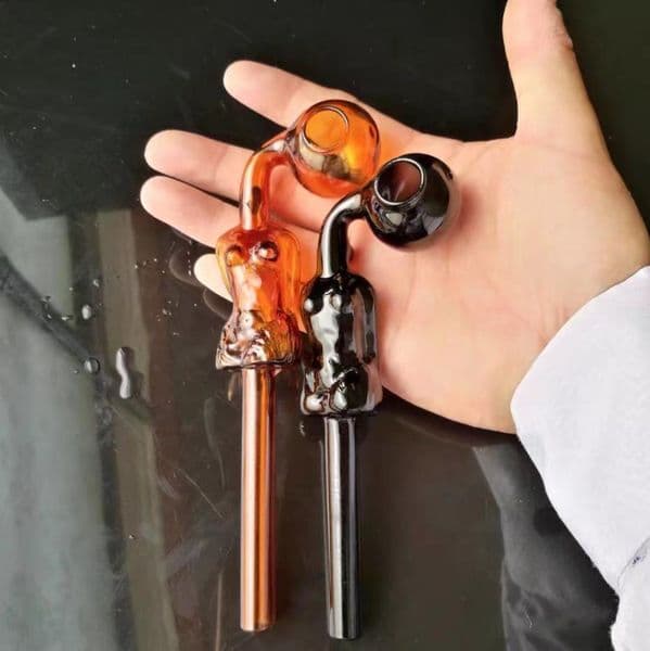 Glass Pipes Smoking Manufacture Hand-blown hookah Colorful curved pot