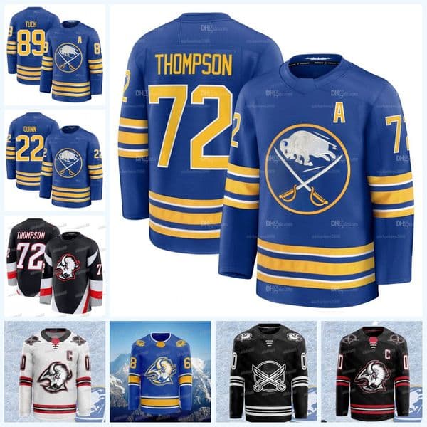 Women Youth Buffalos Sabres 2026 Playoffs Jersey Tage Thompson Jack Quinn Alex Tuch Rasmus Dahlin Owen Power Peyton Krebs Josh Doan Jiri Kulich Noah Ostlund Josh Doan