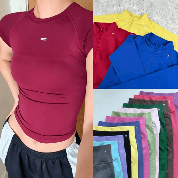 Gym Sets Yoga Shirt Strappy Bra Flare Leggings Hip Lifting High Waist Yoga Shorts Pilates Gym Clothes Leggings Jacket Tops Summer