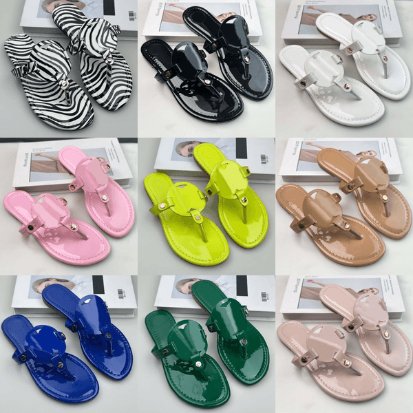Designer Sandals Mens Slippers Summer Slides Flip Flops Luxury Flat Thick Bottom Embroidered Printed Metal Velcro sliders Women Dress Shoes EUR 36-42