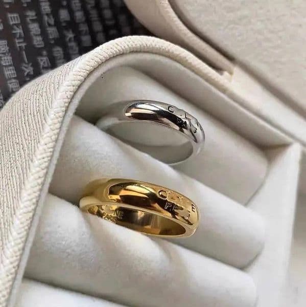 Ring Designer Rings Band Rings Women Men Silver Gold Fashion Ring Classic Size 5-11 Gold Letter Band Ring Luxury Couple Rings Gift BOX