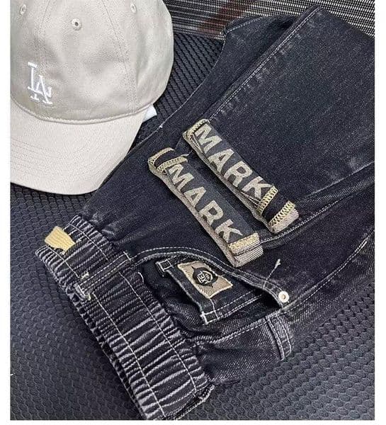Hong Kong Trendy Male Designer Spring And Summer New High End Personalized Fashion Harlan Jeans American Hip Hop Ins Trendy High Street Trendy Rascal Handsome Pants
