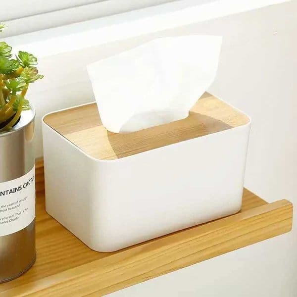 Tissue Boxes with Wooden Lid Napkin Holder Container Wet Tissue Paper Dispenser Case Modern Home Car Organizer Napkin Holder C260421