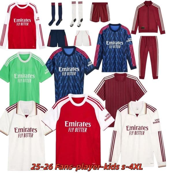 25 26 Arsenasljersey kit jersey football tops Soccer Jerseys vintage SAKA GYOKERES RAYA 26 27 EZE ODEGAARD RICE MADUEKE MARTINELLI HAVERTZ BERGKAMP HENRY retro kids