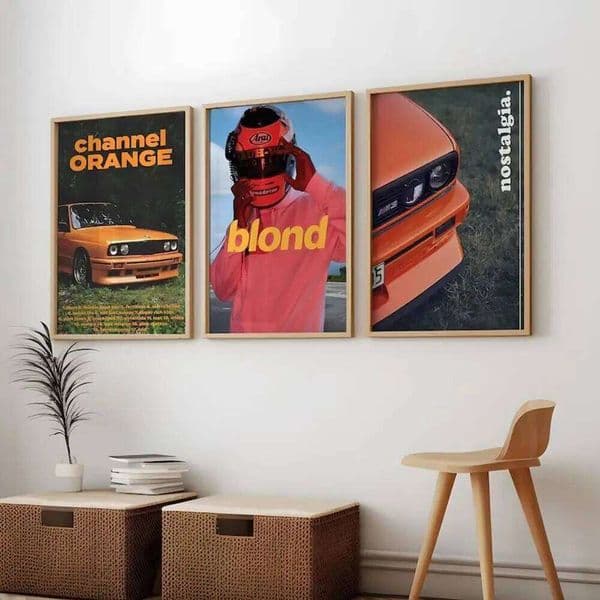 Modern Racing Cars Fashion Wall Art Canvas Painting Posters for Living Room Home Decor Inspired by Frank Ocean Hypebeast Rap 26L0421