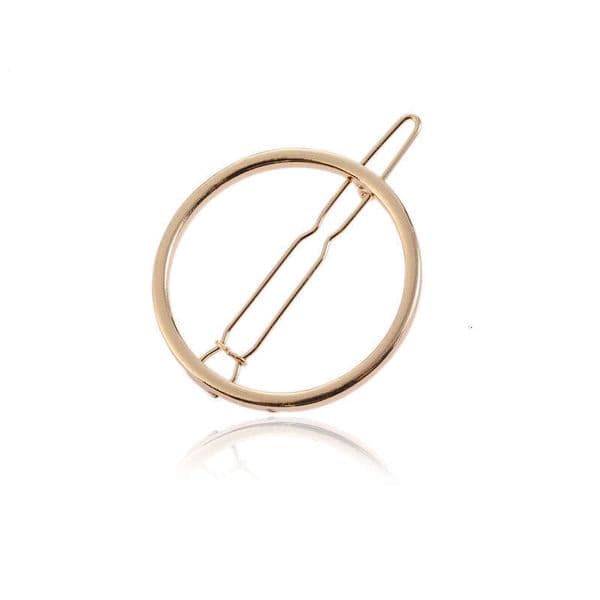 and Foreign Trade Headwear Simple Fashion Metal Round O-shaped Clip Women's Hair Accessories Factory