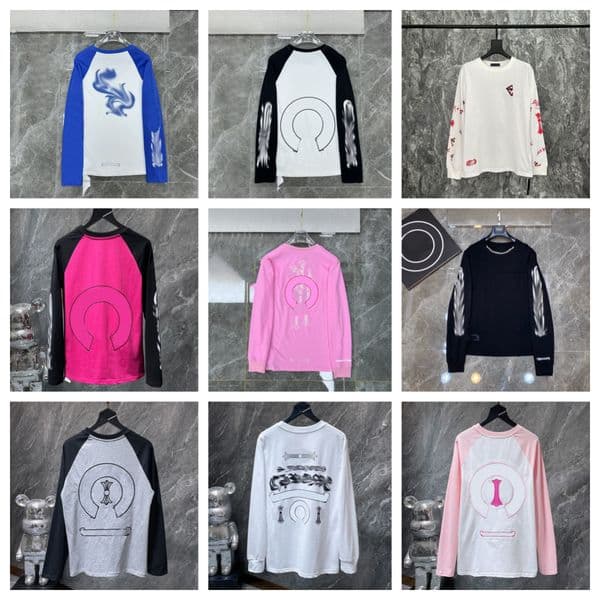 Cotton T-Shirts For Men and Women Designer T Shirts Men Letter T shirts Spring Autumn Long Sleeve Breathable Tops
