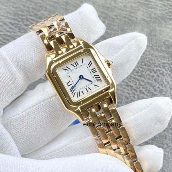 Top quality panthere watch womens watch mens watch super clone watch luxury designer watch top quartz movement sapphire glass 316L steel strap 22mm with box Y68E