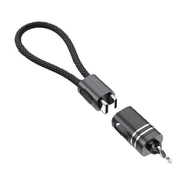 Premium Braided Short Lanyard 10CM USB-C Type-C-C C-L Keychain Cable Fast PD Charging Cord For iPhone Pro Max iPad Android Mac Data Sync Wire WholeSale Bulk