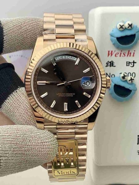 Top quality day date watch watches mens watch 3255 mechanical movement super clone watch sapphire glass 904L steel 40mm 36mm with box UQ80