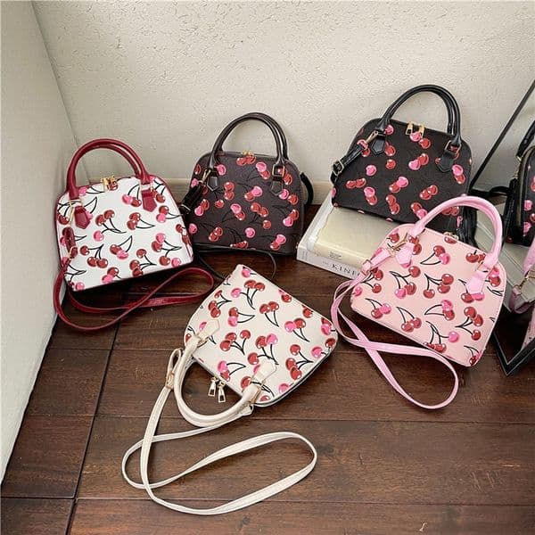 Free Shipping Spring New Women'S Shoulder Bag Popular Cherry Hand Tote Bag Trend Large Capacity Foreign Flavor Underarm Bag