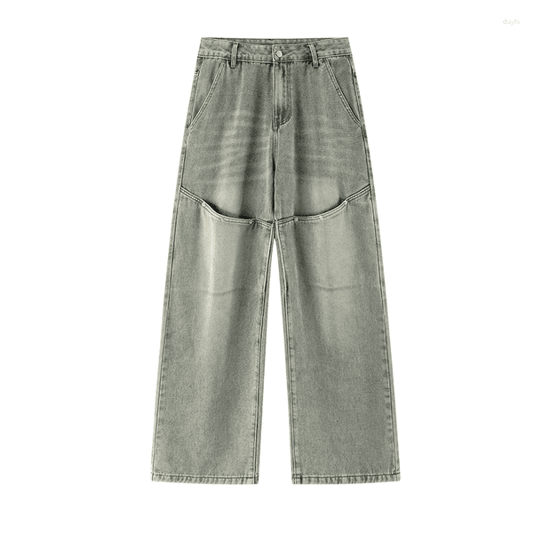 Men's Jeans Men 2026 Style Mens Baggy Distressed Washed Denim Trousers Creative Pockets Design Hip Hop Casual Wear