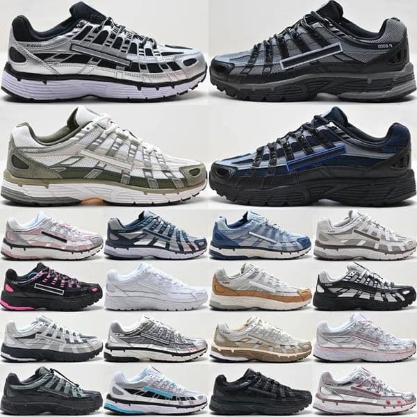 designer P6000 P 6000 Triple Black White Khaki Wolf Grey Metallic Womens Outdoor Sports Trainers Casual mens shoes sneakers