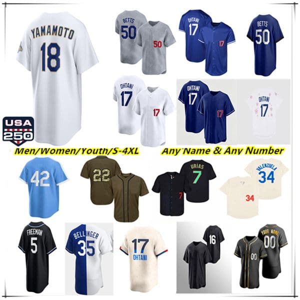 Shohei Ohtani Mookie 50 Betts Jersey LA doDGERs 18 Yamamoto Freddie 5 Freeman Kyle 23 Tucker Will Smith Max Muncy Andy Pages Hernandez Rojas Tyler Glasnow Roki Sasaki