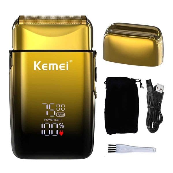 KEMEI Tx10 New Electric Shaver Portable Hair Trimmer for Men Metal Shaver Machine Beard Shaver With LCD Display Luxury Gift BoxT260421