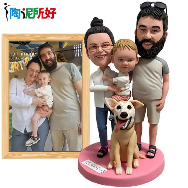 Clay Doll Bobbleheads Figurinesfull body CustomizedWedding anniversary gift for wifePersonalized Sculptures with Pos 260421