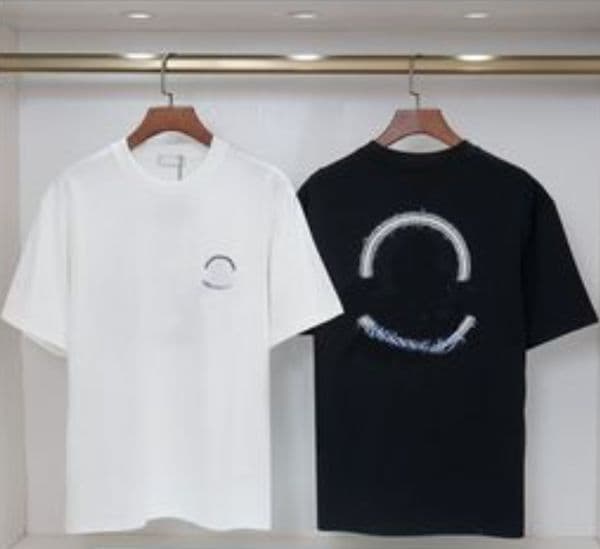 Men's badge T Shirts High Quality Tops 100%Cotton Men Women T-shirts exquisite embroidery Couple Casual O-Neck Short Sleeve Sweatshirt tees