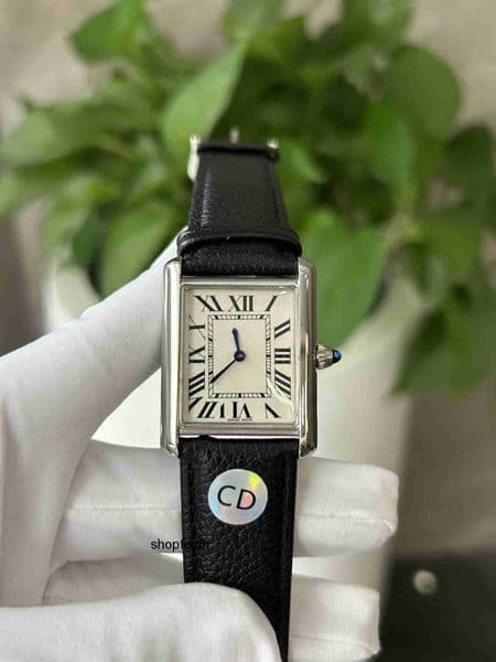 Top quality tanks watch watches watch women designer mens watch super clone watch swiss quartz movement sapphire crystal glass leather strap 22mm with box QWTB
