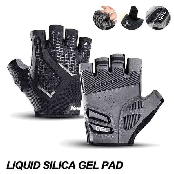 Cycling Half-Finger Outdoor Bicycle Glove Shock-Absorbing Liquid Silicone Breathable Sports Bike Fitness Gloves Universal S260420