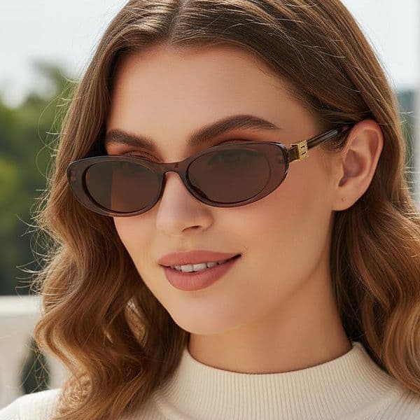 Vintage Oval Rivet Versatile Street Style New Outdoor Vacation Driving Sun Protection Sunglasses