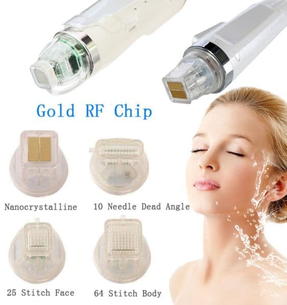 Fractional Rf Microneedle Cartridge Accessories - Gold Micro Needles For Face Lift - 4 Tips For Enhanced Skin Treatment V7 110