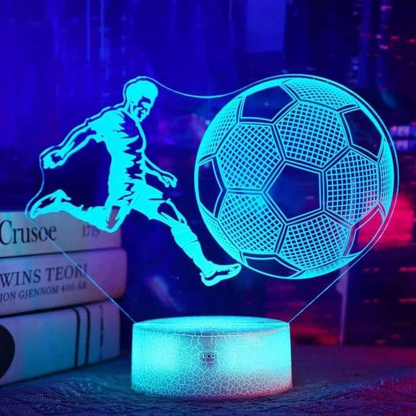 Football fans' dream: 3D touch colored night light - USB powered, perfect for room decoration and gifts