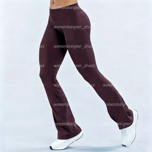 Designer Impact Flares Vision Leggings Longline Top Yoga Gym Sets Seamless High Waist Wide Leg Joggers Pants Peach Buttocks Tight Workout Clothes