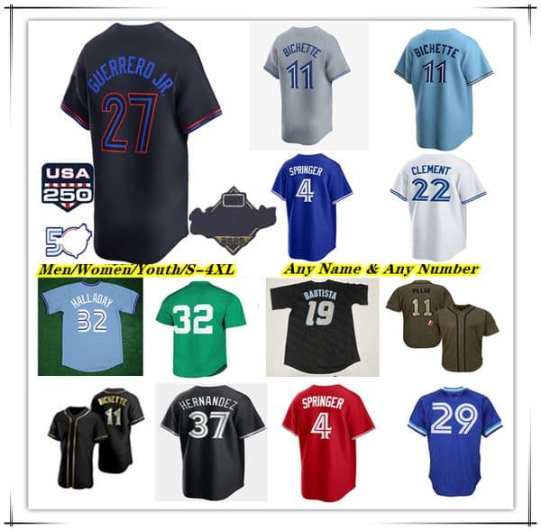 Torontos Vladimir Guerrero Jr. Blue Jays Jersey Ernie Clement George Springer Kazuma Okamoto Andres Gimenez Daulton Varsho Jesus Sanchez Kevin Gausman Kirk Lukes