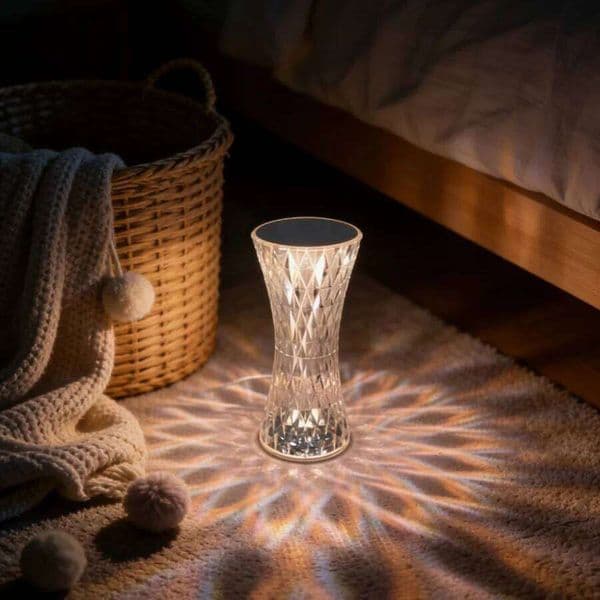 1PC Minimalist Crystal Slim Waist Table Lamp. Powered by USB Three - color dimming. Suitable for various occasions.