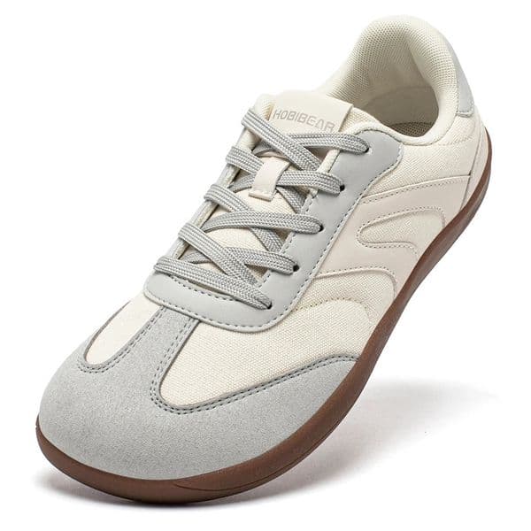 HOBIBEAR Barefoot Wide Toe Sneakers Unisex Zero Drop Minimalist Canvas Shoes Non Slip Lace Up Walking Sneaker 260422
