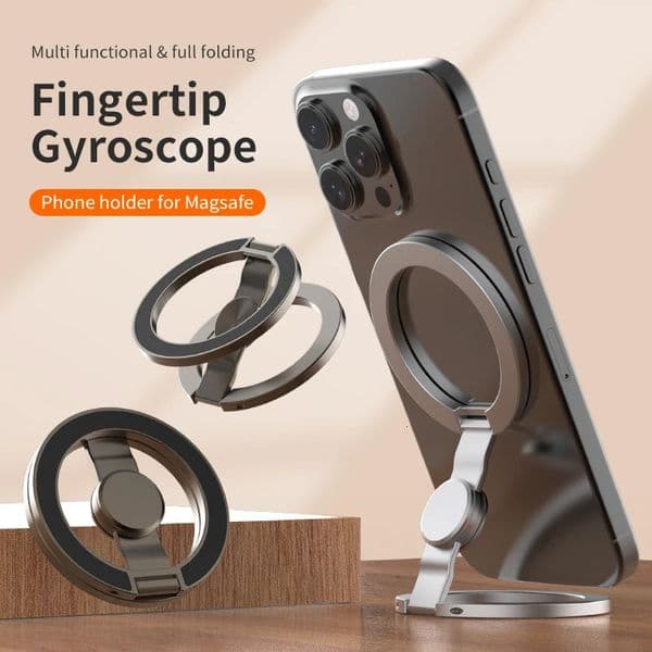 2025 Double-Sided Phone Holder for iPhone 14/15/16 Foldable 360 Rotating Stand with Strong Magnet Finger Grip Suppor 260410