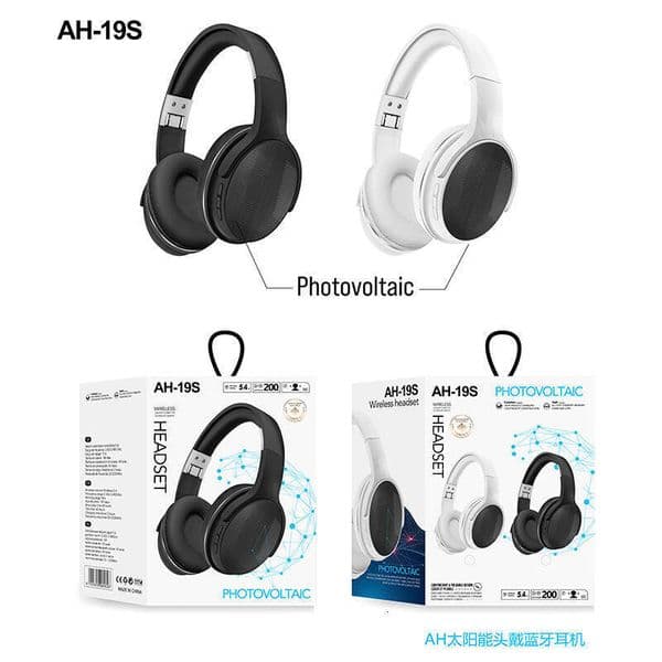 Cross-Border Head-Mounted Bluetooth Headset, Private Model, Solar Charging, Ah-19S, Long Battery Life, Low Latency, Direct Factory Sales Technology