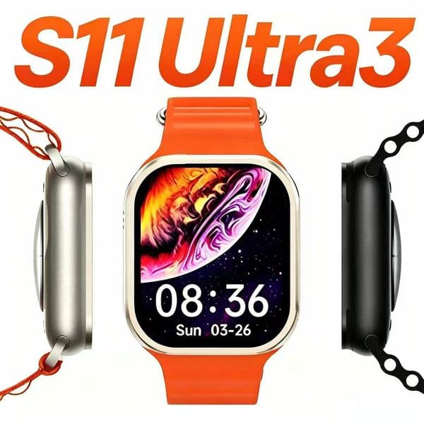 Smart Watch S11 Ultra3, HD Full Screen Bluetooth Call Heart Rate Blood Oxygen Monitor IP Waterproof Long Battery Life Sports Smartwatch For Android iOS