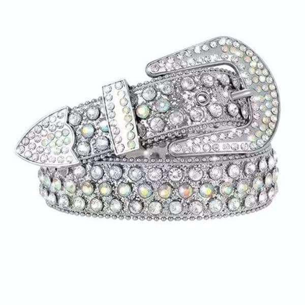 Advanced diamond-encrusted ladies belt fashion Joker belt tide Pearl colored diamond belt explosions European and American decorative belts ED013