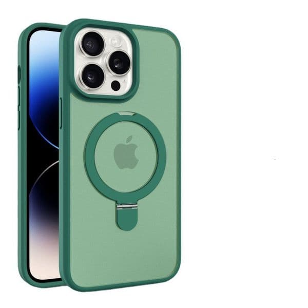 Suitable For Iphone 17 Magnetic Stand Phone Case, Apple 16 Matte Skin-Feel Lens Film Protective Cover