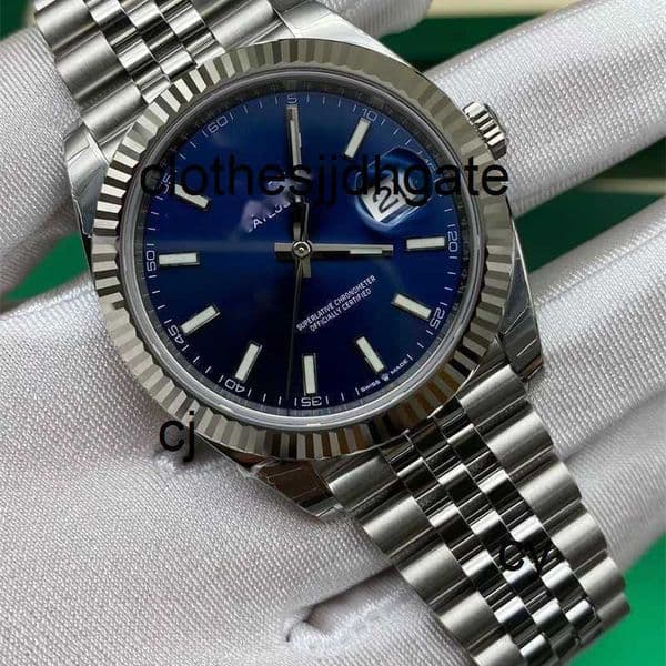Luxury Watches Guoxing Diary Model M126334-0002 Blue Plate Five Zhu Chain Dog Tooth Ring Mens Watch Mens Wristwatch Automatic Mechanical Watch cjgood