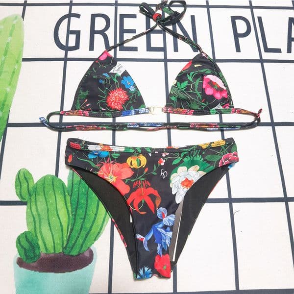 High Waist Women Bikini Set Two Piece Swimwear Push Up Stylish Swimsuit Fashion Print Ladies Beach Bathing Suit Summer Swim Wear