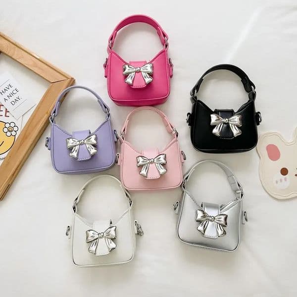 Mini Small Messenger Bags for Girls Chain Purse Handbag Ladies Girl Crossbody Bags Bow Tie Children Crossbody Bag 260421