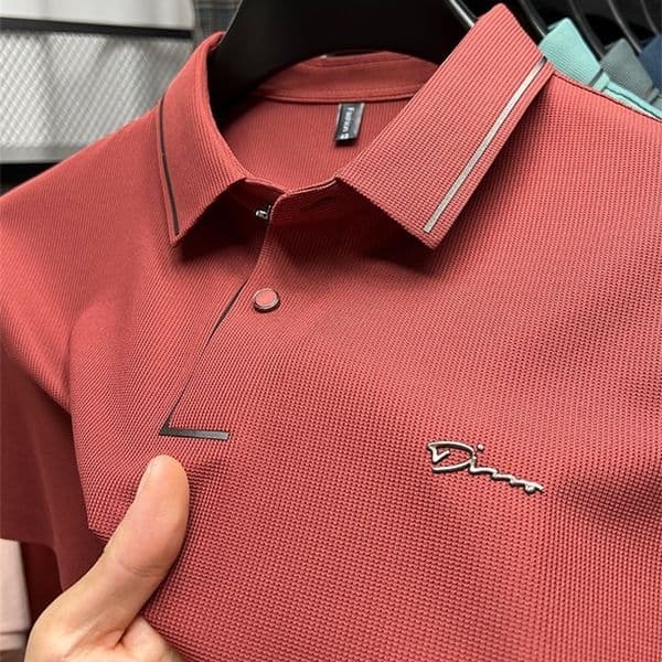 High end y fashion diamond short sleeve Advanced printed POLO shirt summer Korean version mens lapel T-shirt 260421CJ