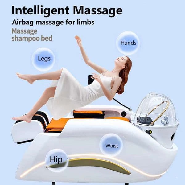 Ace Ace Intelligent Massage Bed Luxury Stylist Hair Washing Shampoo Chair With Electric Massage Air Bag Water Circulation Advanced Shampoo Bed